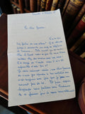 Lettre ancienne manuscrite 1948 Marseille encre bleue vintage à Geneviève WW2