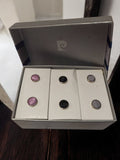 Boutons de manchette Pierre Cardin vintage lot 3 paires, violet noir gris rétro