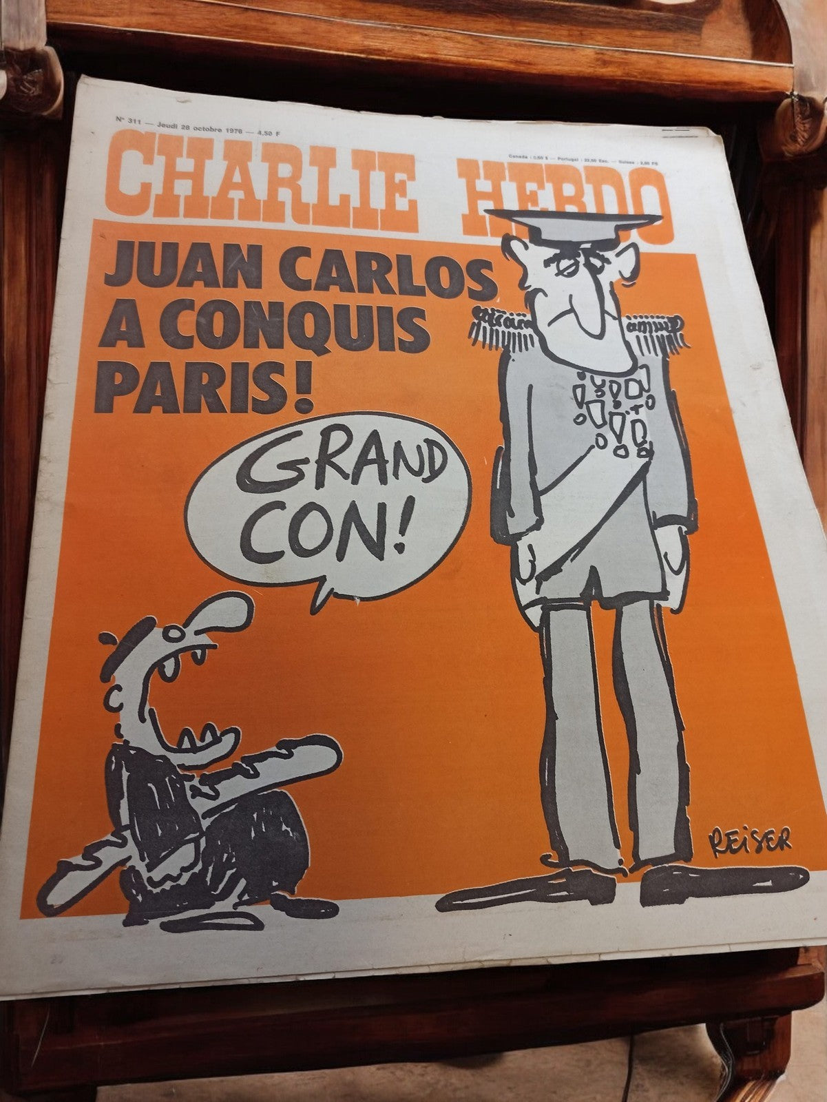 Journal Charlie Hebdo n°311 1978 satire française vintage Reiser