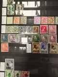 Timbres Belgique anciens oblitérés et neufs portraits et Lion, philatélie