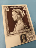 Enveloppe FDC Monaco 15F 1957, timbre portrait, oblitération premier jour