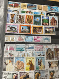 Lot de timbres du Cambodge oblitérés, motifs variés animaux paysages fleurs