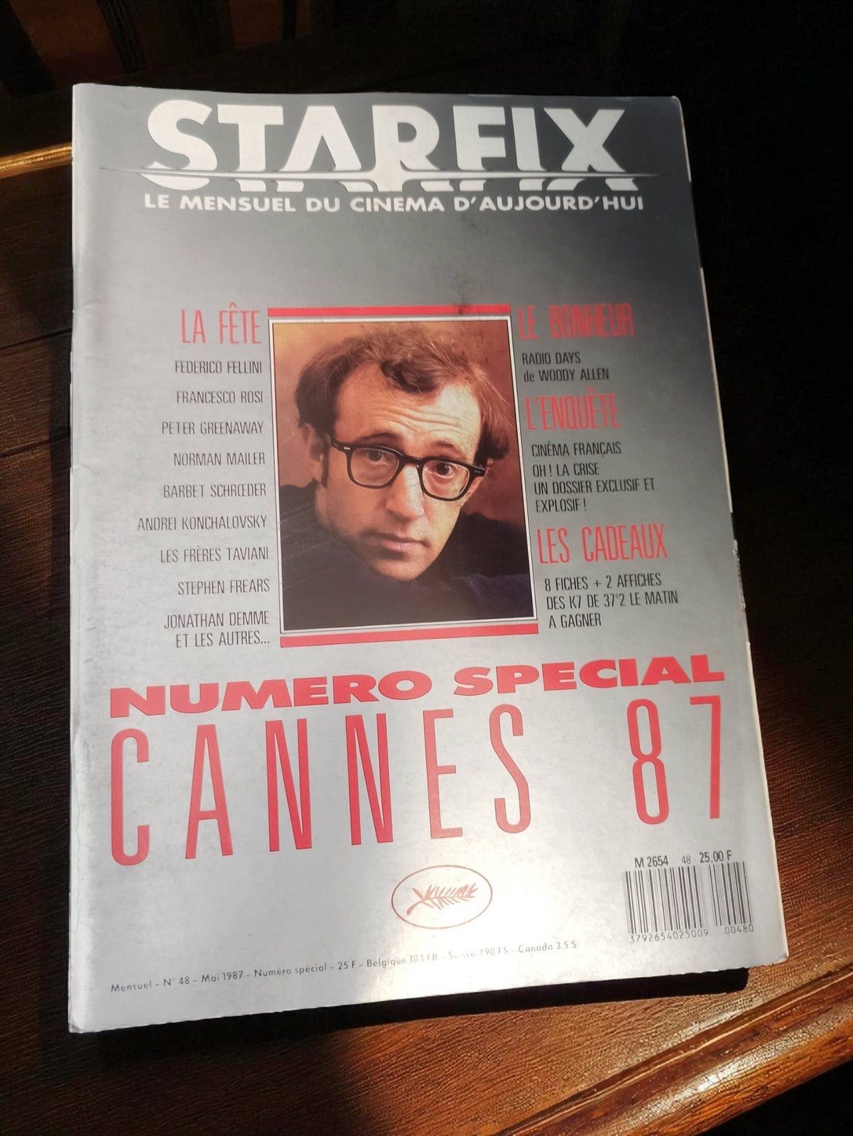 Magazine Starfix Cannes 87 vintage ancien cinéma mai 1987 très bon état
