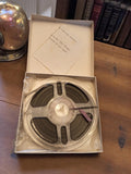 Bande magnétique audio vintage bobine métal rétro ancienne en boîte