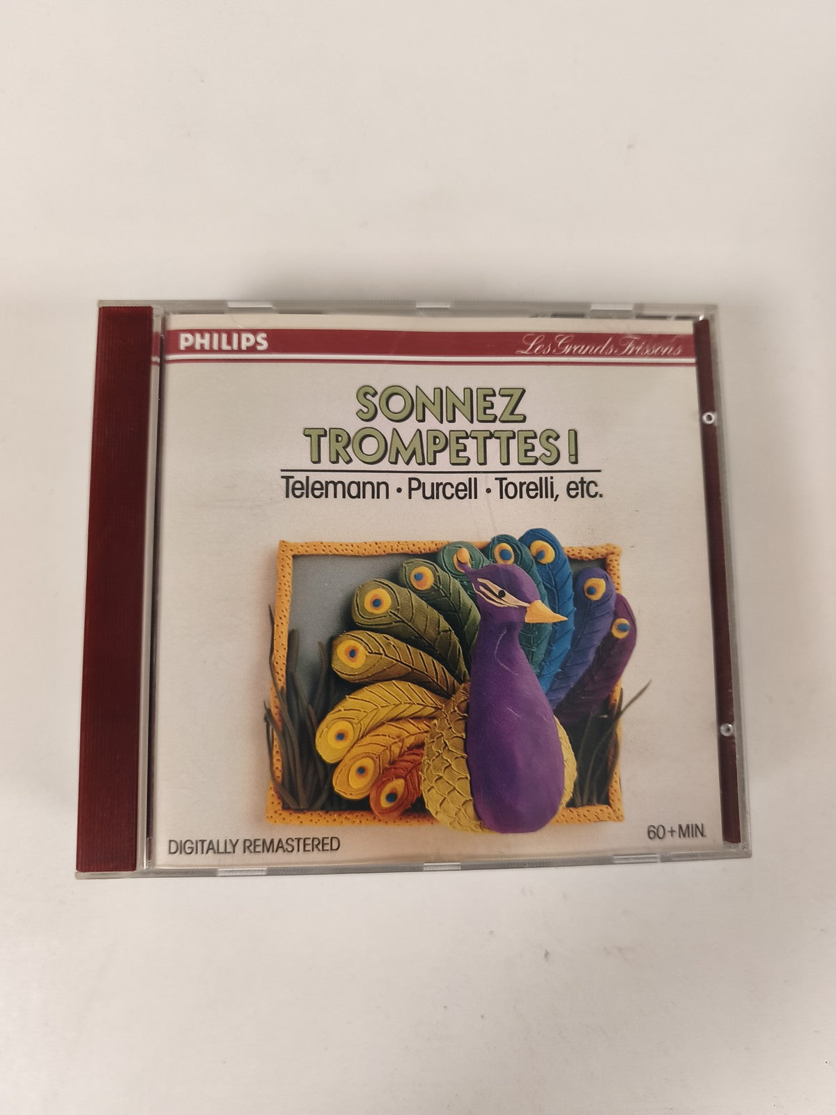 CD Sonnez Trompettes Telemann Purcell Torelli Philips pochette paon couleurs