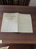 Lettre manuscrite 1943 Guerre Seconde Guerre mondiale témoignage papier à en-têt