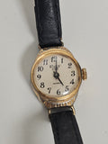 Montre femme rétro Elves plaquée or, ancienne, fonctionnelle, montre vintage col