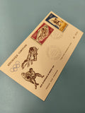 Enveloppe FDC Jeux Olympiques Mexico 1968 République Gabonaise timbres sports