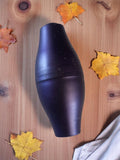 Miniature parfum vintage flacon ancien violet mat, forme design, eau de toilette