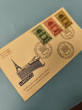 Ancienne enveloppe FDC Vietnam 1961 UNESCO timbres Temple Littérature Saigon