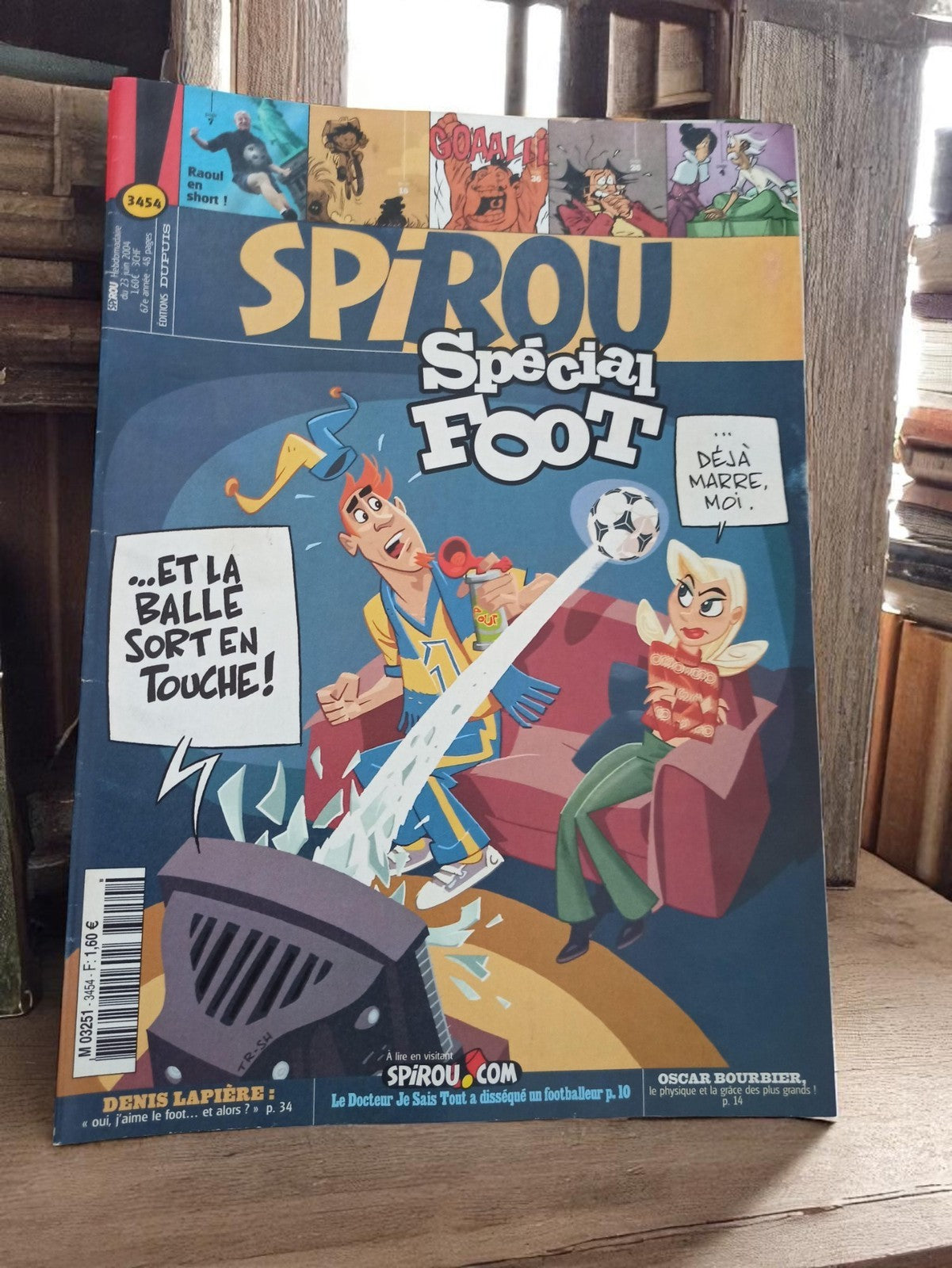 Magazine Spirou Spécial Foot n°3454 – Vintage rétro BD ancienne