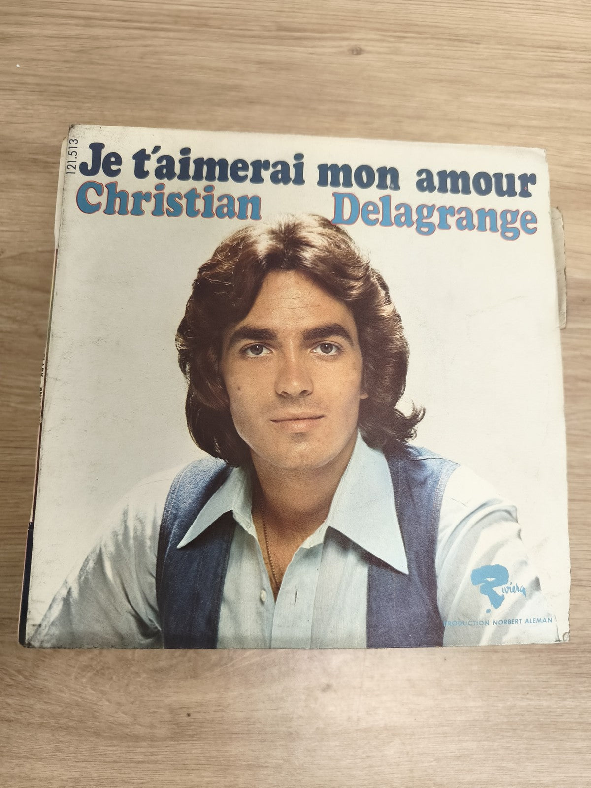 Vinyle 45 tours Christian Delagrange Je t?aimerai mon amour pochette photo