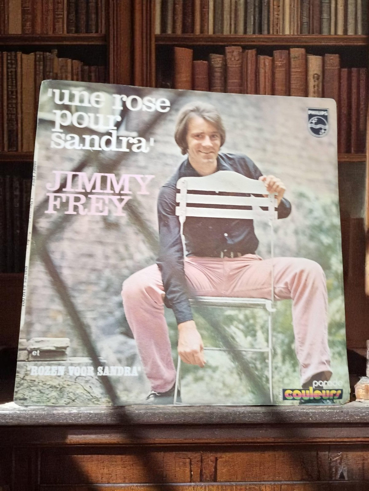 Disque vinyle Jimmy Frey Philips 'Une rose pour Sandra' vintage années 70 rétro