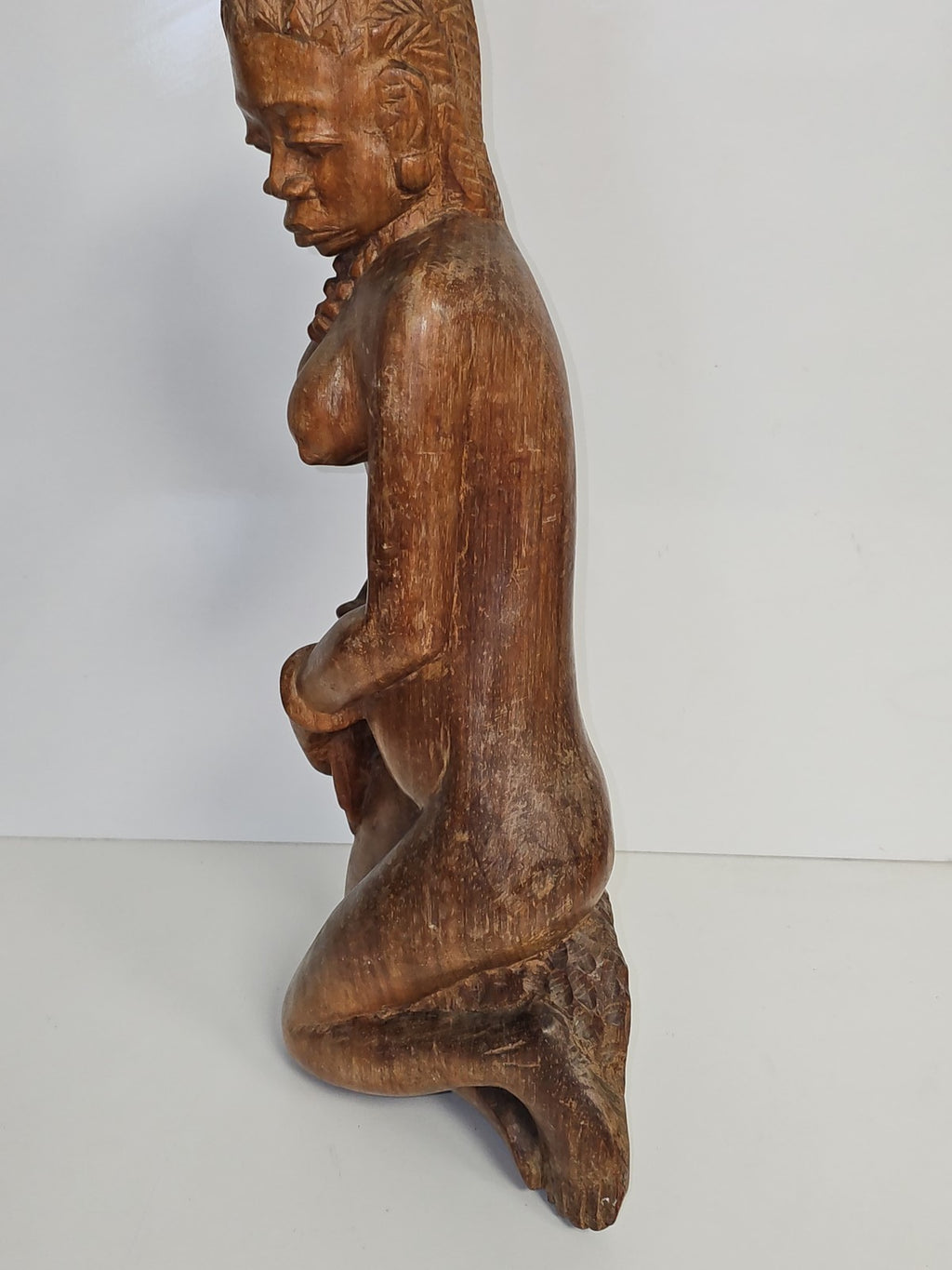 Sculpture africaine ancienne érotique bois massif grande taille vintage déco rar