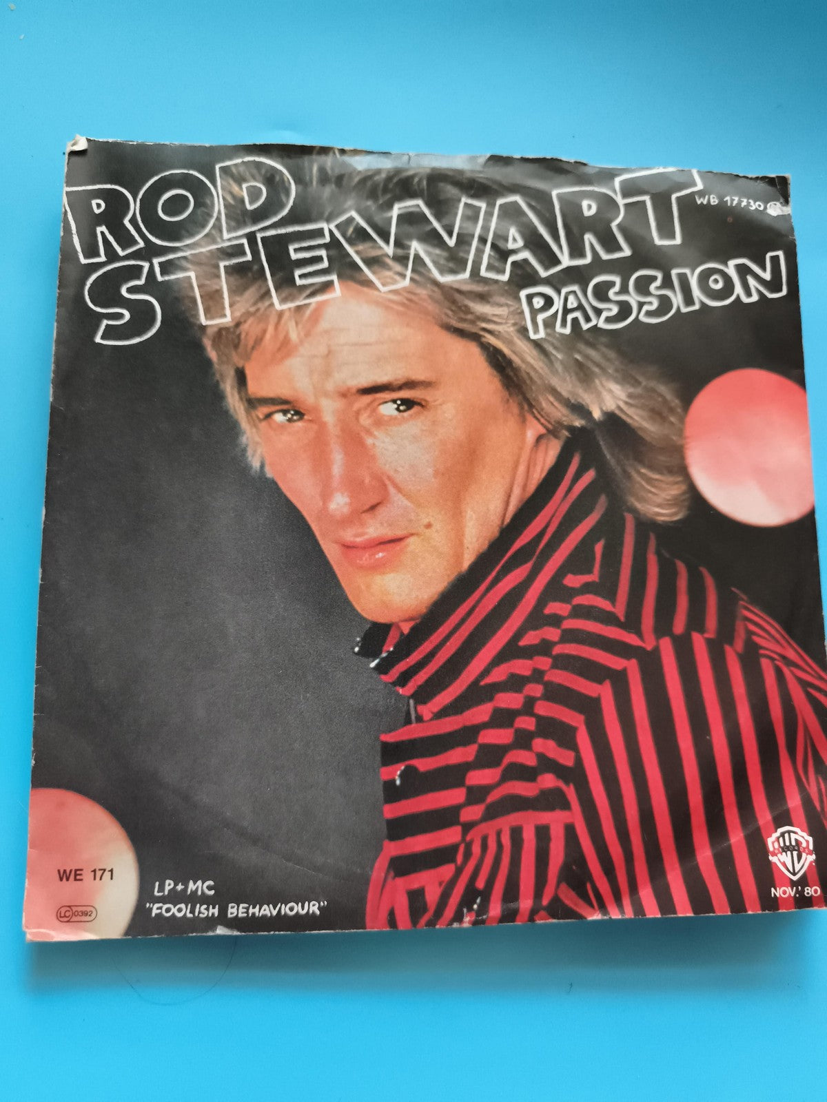Vinyle 45 tours Rod Stewart Passion pochette 1980 Warner Bros