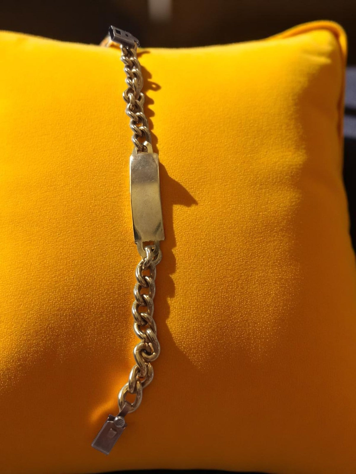 Bracelet gourmette vintage plaqué or – bijou ancien maille épaisse