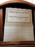 Action au porteur vintage années 1920 ancien document collection rétro papier