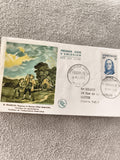 Lettre Premier Jour Franklin 1956 FDC Ancien philatélie timbre 18F France