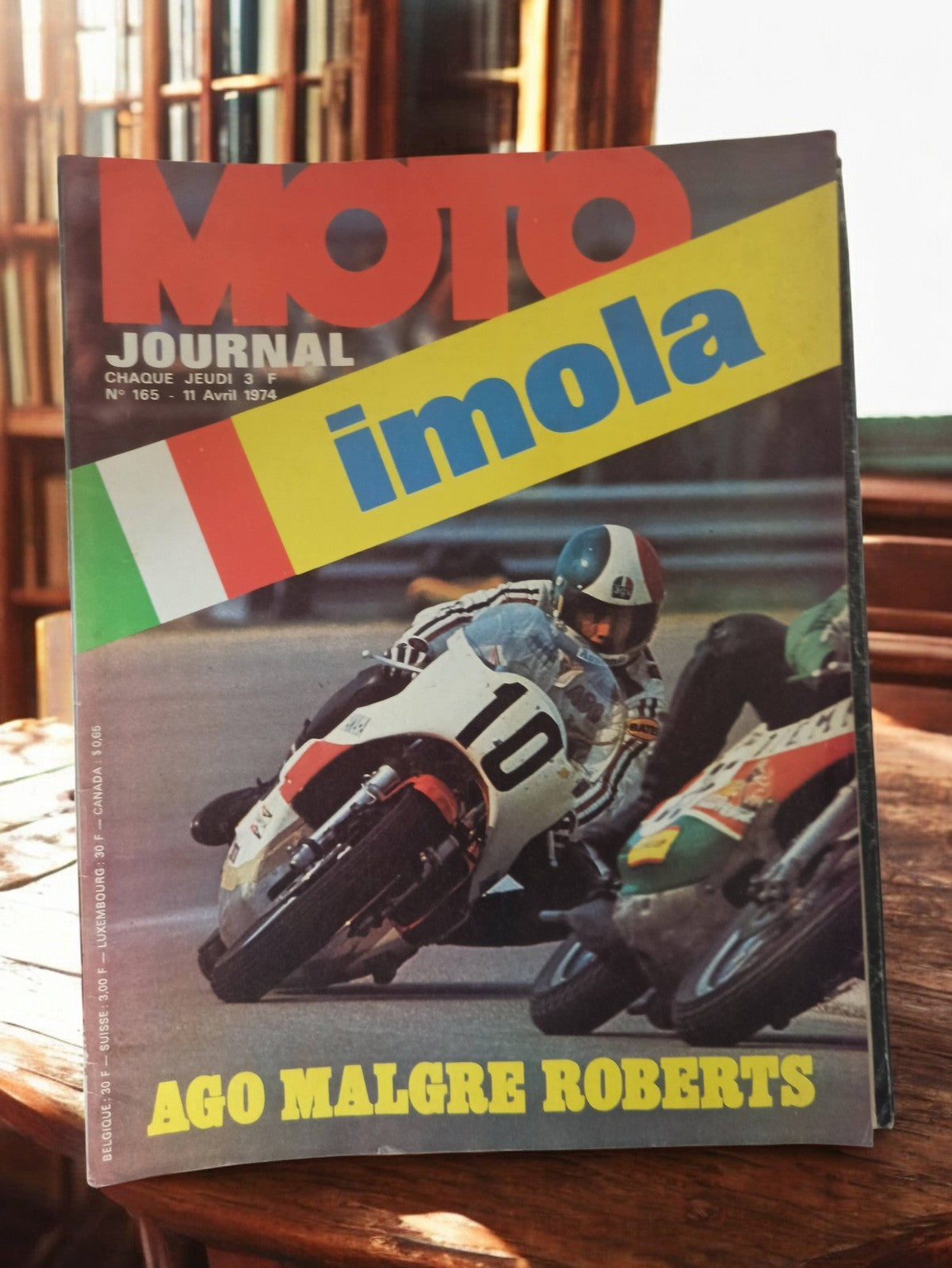 Magazine Moto Journal n°165 1974 Imola rétro vintage moto ancienne course
