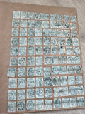 Gros lot timbres anciens Marianne 5c vert sur planche, oblitérés, étude philatél