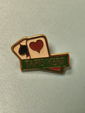 Vintage pin's Tapis Vert cartes à jouer poker ancien collection casino