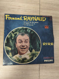Vinyle 45T vintage Fernand Raynaud Philips ? Rire, pochette bleue humour ancien