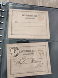 Lot 2 anciennes cartes postales LEVELEZÉSI LAP philatélie timbres oblitérés