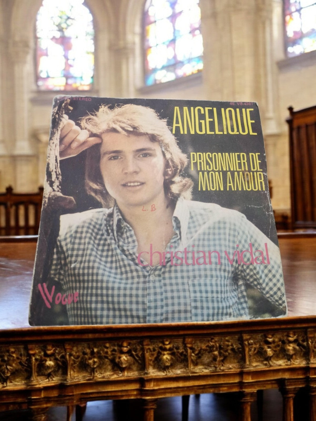 Vinyle 45T Christian Vidal Vogue Angélique Vintage France Pop Années 70