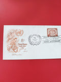 Enveloppe philatélie ONU Human Rights Day 1958 oblitérée timbre 8c illustrée