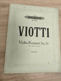 Ancien livre partitions Viotti violon piano Edition Peters taches couverture