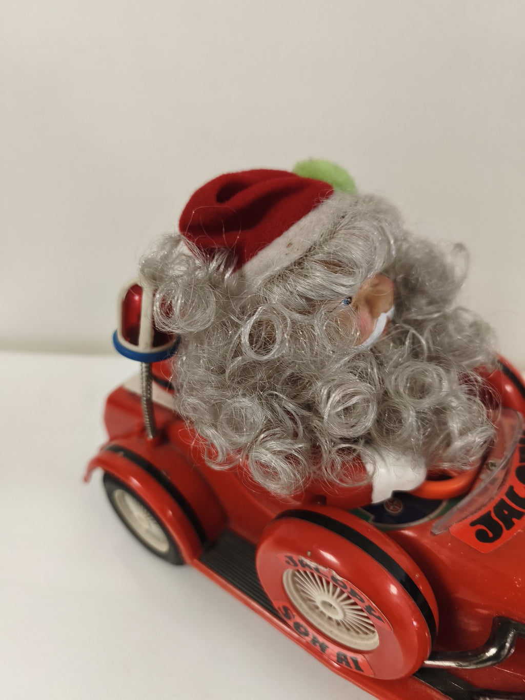 Vintage 1984 Voiture Santa Jalopy Bump N Go rétro ancien jouet action Noël rare