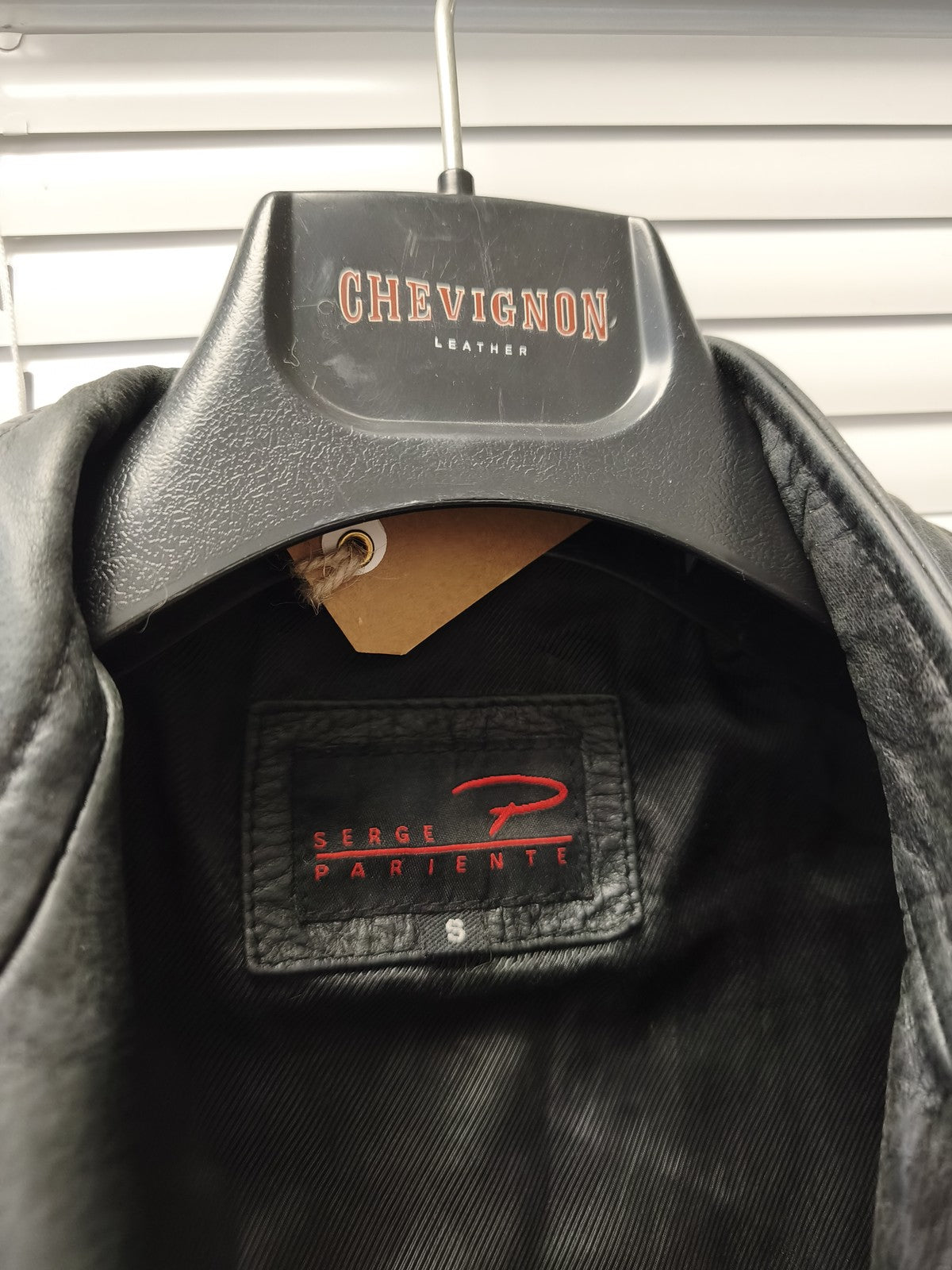 Blouson cuir vintage homme Serge Pariente S ancien veste rétro collectionneur