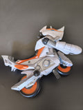 Vélo Power Rangers Jungle Fury Rhino Ranger blanc orange ancien vintage 2008 rar