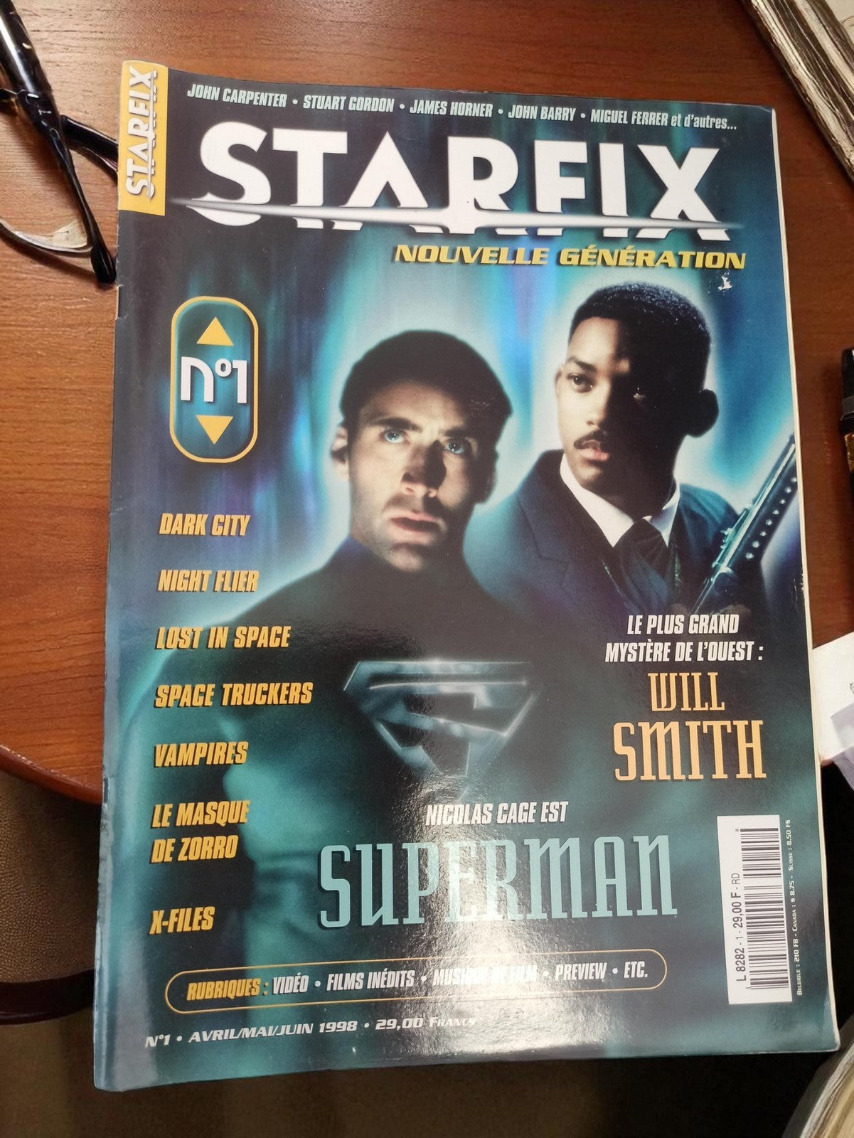 Magazine cinéma Starfix n°1 1998 vintage rétro Will Smith Superman