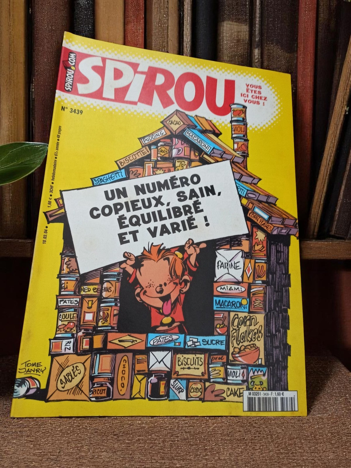 Magazine Spirou n°3439 Vintage rétro années 70 couverture jaune collector