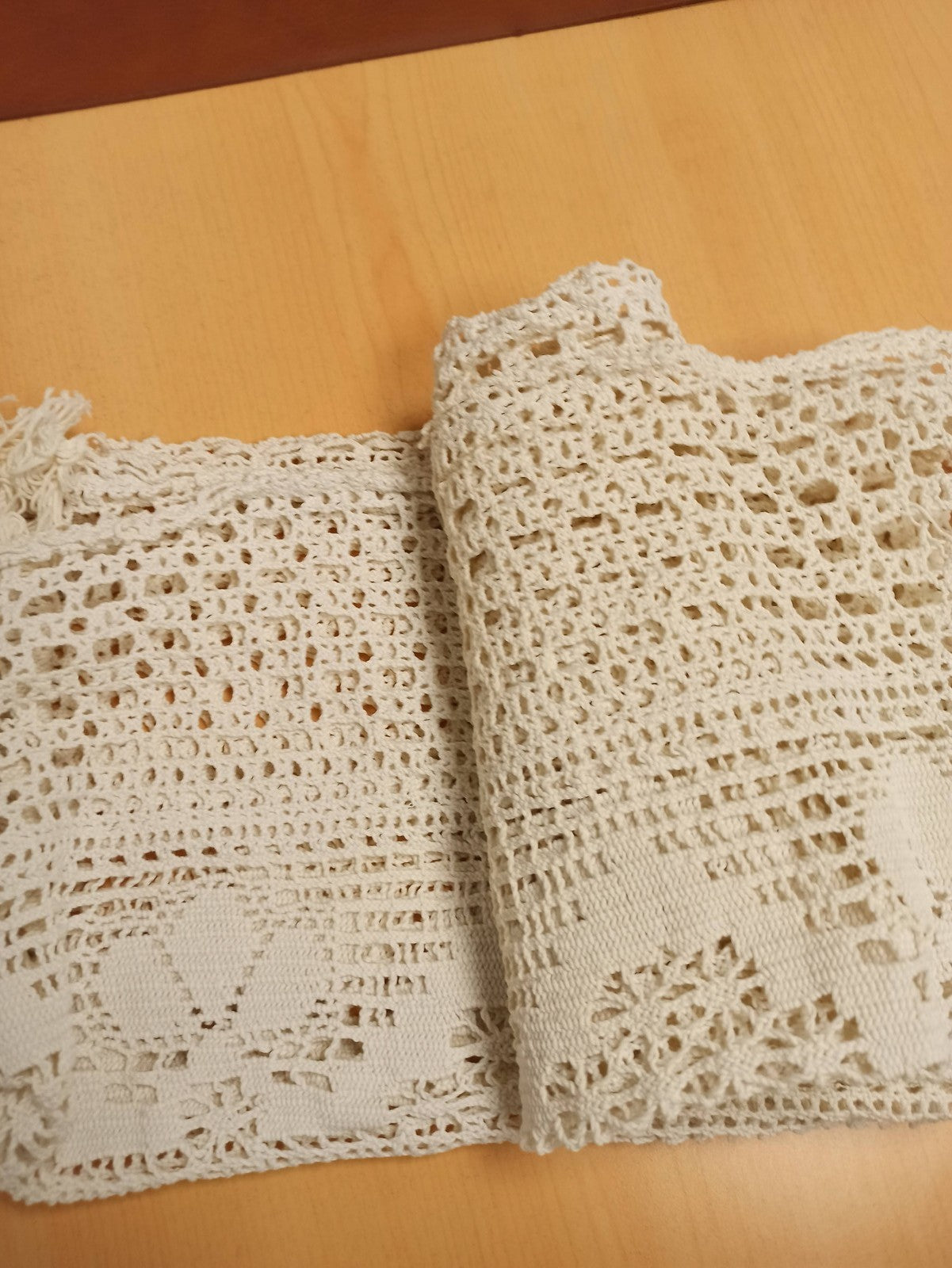 Rare set linge de table ancien brodé dentelle crochet vintage XIXe déco rétro