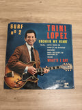 Trini Lopez ? Surf n°2 45T Unchain My Heart What'd I Say pochette bleue guitare