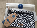 Pochette avant Cabaia zippée motif noir blanc 24 cm neuve