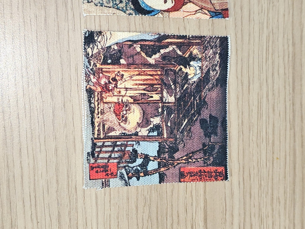 Lot 2 coupons tissu japonais motifs traditionnels petits formats couture loisirs