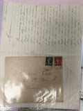 Ancienne enveloppe philatélie timbres Semeuse 5c 10c France collection