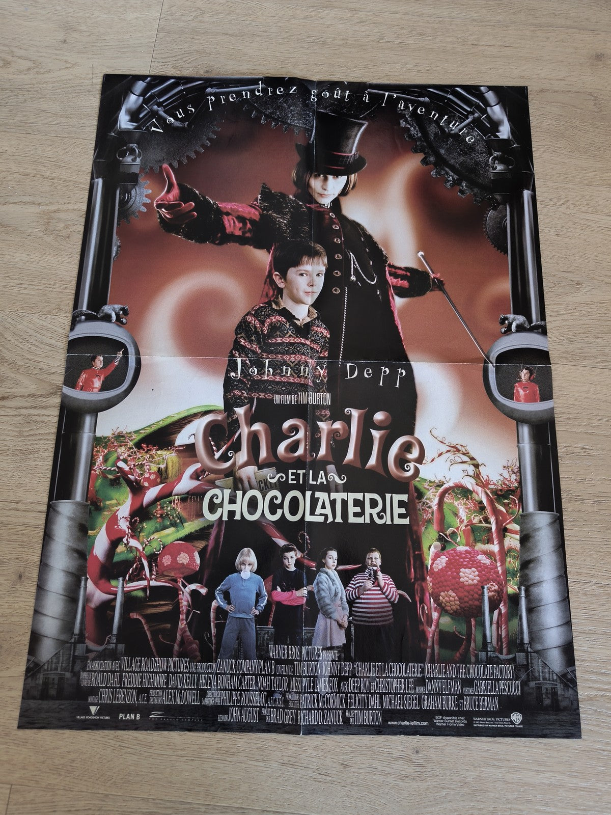 Poster mural Charlie et la chocolaterie film déco chambre enfant cinéma
