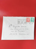 Enveloppe philatélie affranchie timbres Marianne 1991 Les Lilas Marseille