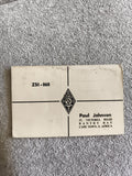Carte radio QSL ancienne SARL ZS1-060 Afrique du Sud Paul Johnson vintage