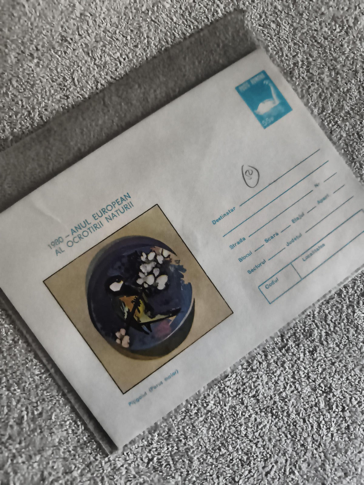 Lettre premier jour Roumanie 1990 timbre nature enveloppe illustrée philatélie