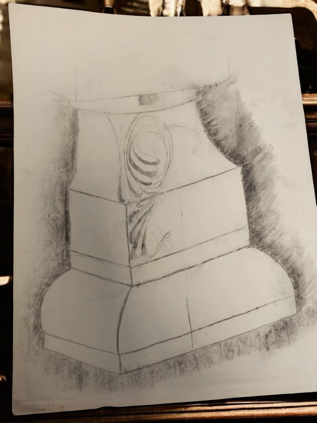 Ancien grand dessin signé Philippon vintage, ?uvre originale à collectionner