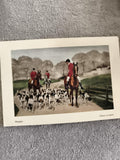 Carte postale Chasse à courre Douglas scène équestre chiens chevaux