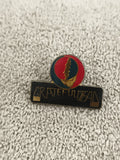 Pin's vintage Grateful Dead logo émaillé noir rouge bleu rock années 80-90