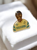 Pin's vintage joueur Olympique de Marseille Panasonic Adidas années 80 football