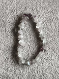 Bracelet pierres naturelles éclats translucides élastique quartz fantaisie