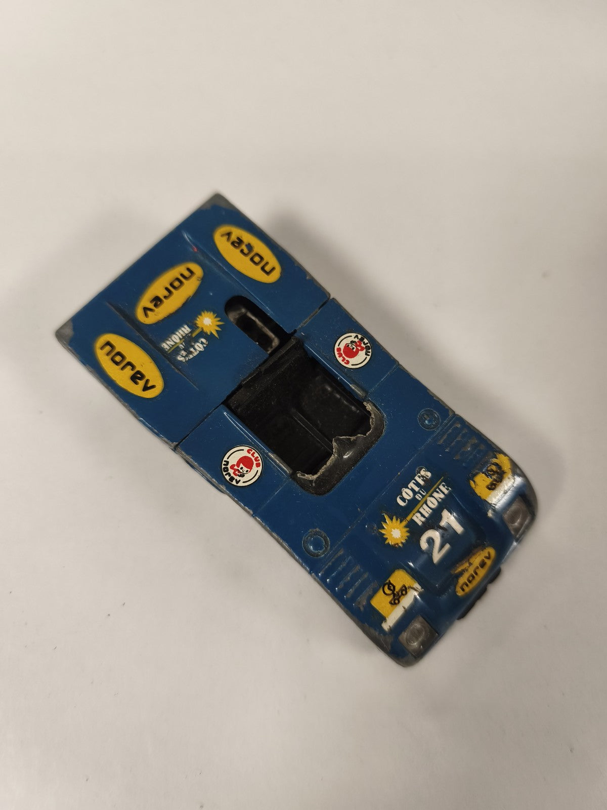 NOREV Jet car 834 CHEVRON miniature bleue n°21 décor Côtes du Rhône